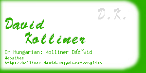 david kolliner business card